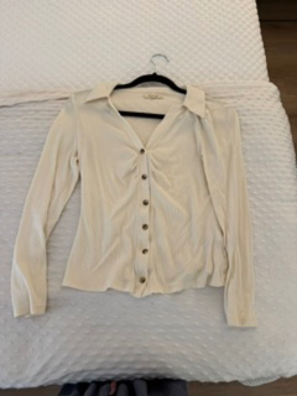 Madewell Cream Button Up Blouse